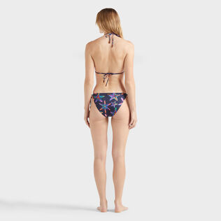 Disco Stars Triangel-Bikinioberteil für Damen Marineblau Rückansicht getragen