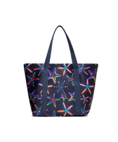 Neoprene Beach bag Disco Stars Navy front view