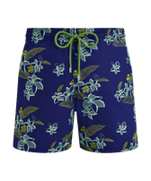 Maillot de bain homme brodé Flowers Power - Edition Limitée Minuit vue de face