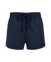 Bañador con estampado Woolen Micro Carreaux para hombre - Vilebrequin x The Woolmark Company Azul marino vista frontal