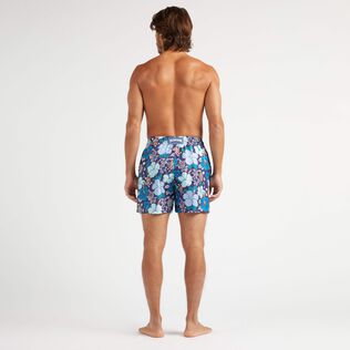 Bermuda en soie homme Tropical Turtles Minuit vue portée de dos
