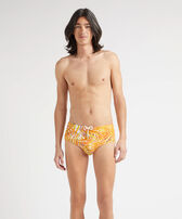 Maillot de bain homme Palm Leaves Mangue vue portée de face