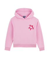 Sudadera de algodón orgánico con capucha y estampado Turtle Heart Tahiti para niña Petunia vista frontal