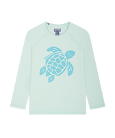 Boys Long Sleeves Rashguard Solid Blue note front view