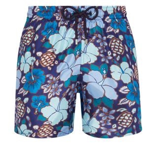 Bermuda en soie homme Tropical Turtles Minuit vue de face