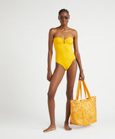 Neoprene Large Bag Palm Leaves Mango front worn view
