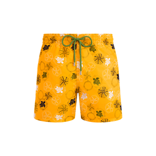 Men Swim trunks Embroidered Oursins - Limited Edition Mango front view