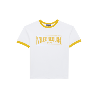 T-Shirt mit zweifarbigem Logo aus Bio-Baumwolle für Jungen Mango Vorderansicht