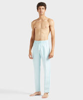 Pantalon coupe regular en lin homme teinture naturelle Pacific vue portée de face