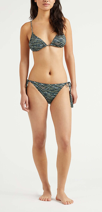 Traje de baño bikini triángulo estampado para mujer